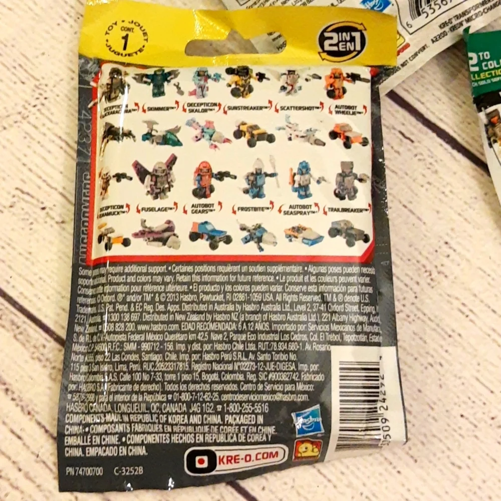 Authentic Hasbro KRE-O TRANSFORMERS Micro Changers Combiners 2013, 3 Packs